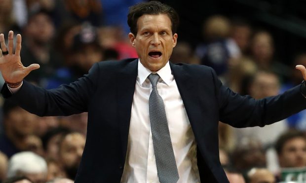 DALLAS, TX - OCTOBER 28: Head coach Quin Snyder of the Utah Jazz at American Airlines Center on Oct...