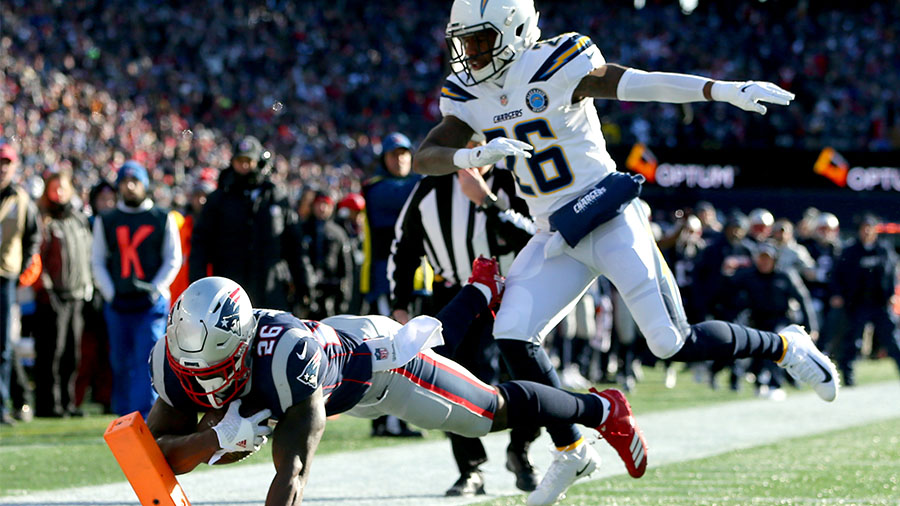 Michel Scores 3 TDs, Patriots Roll Past Chargers 41-28