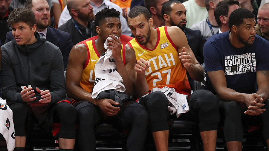 Utah Jazz stars Donovan Mitchell and Rudy Gobert and the rift