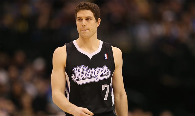 Jimmer Fredette #7 of the Sacramento Kings at American Airlines Center on December 10, 2012 in Dall...