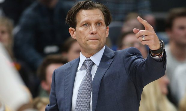Utah Jazz head coach Quin Snyder calls a play in Salt Lake City on Friday, Jan. 25, 2019. The Jazz ...