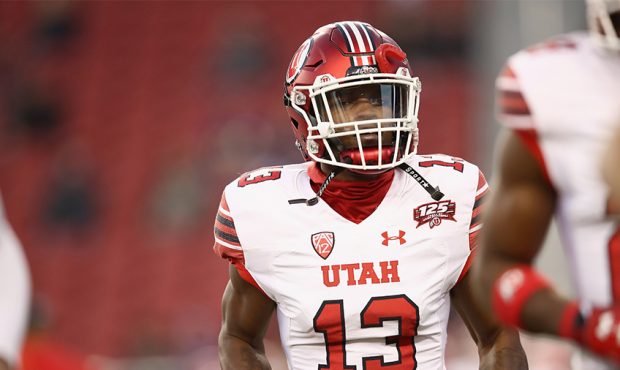 Marquise Blair #13 of the Utah Utes warms up before the Pac 12 Championship game against the Washin...