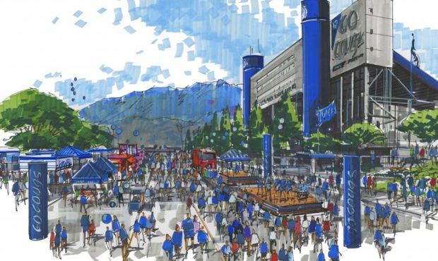 An artist's rendering of Cougar Canyon. Courtesy of BYU....