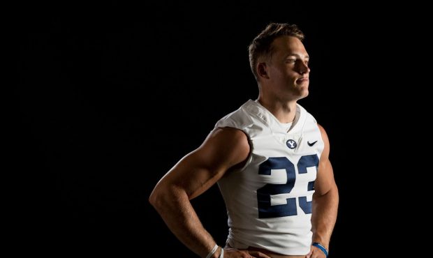 Linebacker Zayne Anderson poses for a photo at BYU's indoor practice facility in Provo on Wednesday...