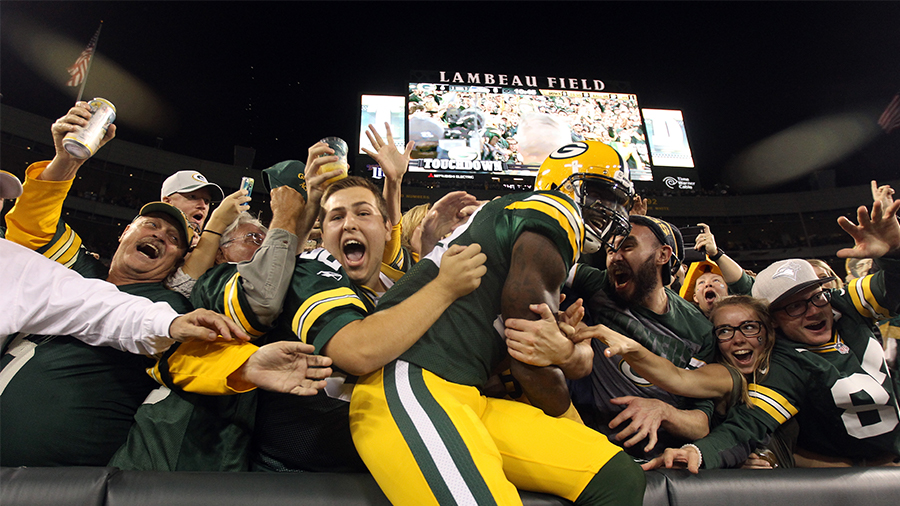 Packers fans celebrate Christmas at Lambeau Field