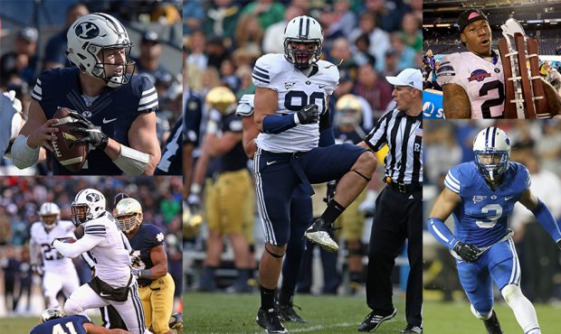 Taysom Hill #7 (Photo by Gene Sweeney Jr/Getty Images) Kyle Van Noy #3 (Photo by George Frey/Getty ...