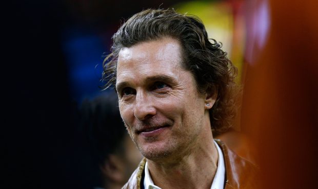 NEW ORLEANS, LOUISIANA - JANUARY 01: Actor Matthew McConaughey looks on during the second half of t...