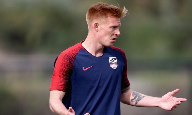 Justen Glad of the United States Men's National Soccer Team trains at the U.S. Olympic and Paralymp...