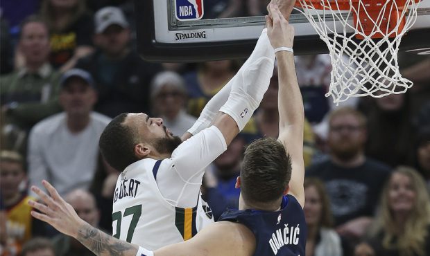 Rudy Gobert Dunks On Mavericks Star, Recovers For Huge Block In Final Minutes