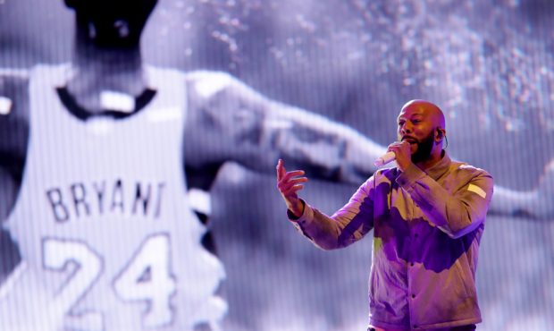Common performs before the 69th NBA All-Star Game at the United Center on February 16, 2020 in Chic...