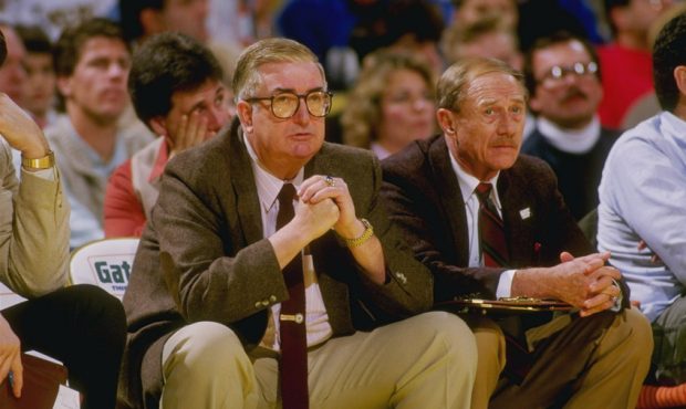 Coach Frank Layden of the Utah Jazz gives instructions to his players during a game. Credit: Rick S...
