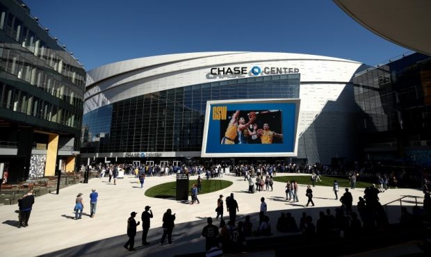 An exterior view of the Chase Center (Photo by Ezra Shaw/Getty Images)...