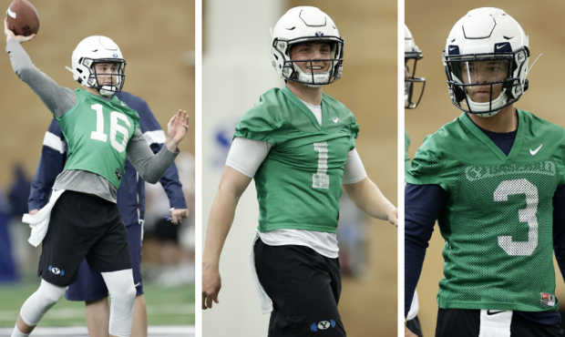 Pictures from BYU Football Spring Practice Day 1 on Monday, March 2nd, 2020. (Photo Courtesy of BYU...
