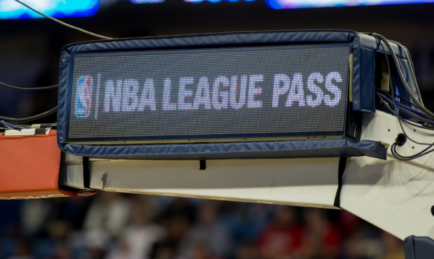 February 27, 2015 - NBA League Pass sign during the game between the New Orleans Pelicans and the M...