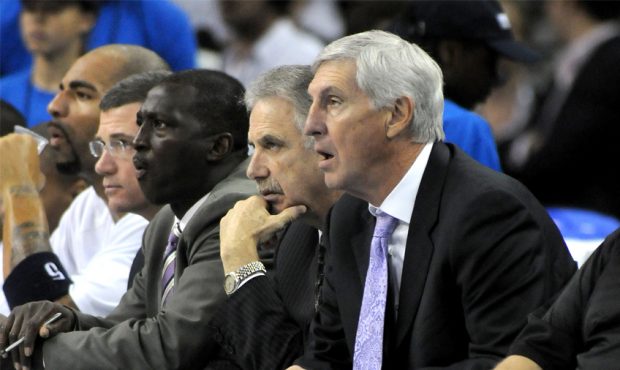 Utah Jazz's coach Jerry Sloan during the NBA exhibition match between the Utah Jazz and the Chicago...