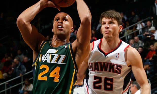Richard Jefferson and Kyle Korver (Photo by Kevin C. Cox/Getty Images)...