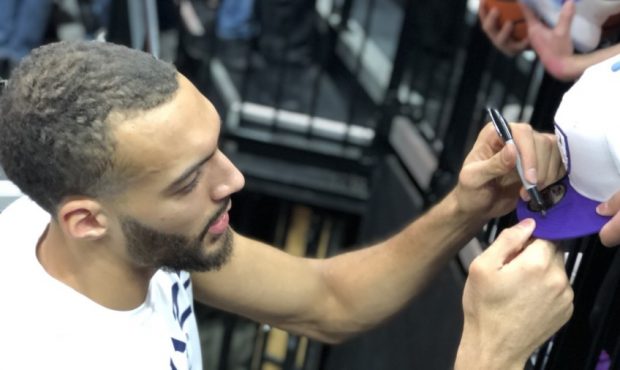 Rudy Gobert Signing Autograph (Photo: Ben Anderson)...