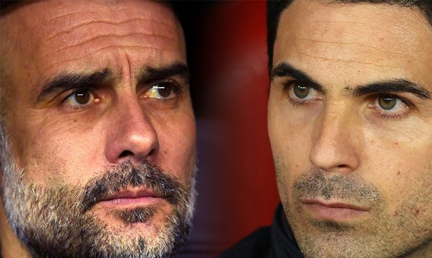 In this composite image a comparison has been made between Pep Guardiola, Manager of Manchester Cit...