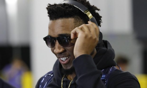 Donovan Mitchell Arrives (Photo by Bob Levey/Getty Images)...