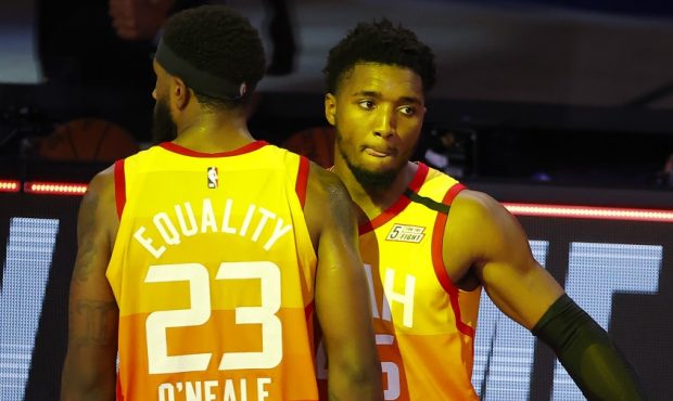 Donovan Mitchell and Royce O'Neale (Photo by Kevin C. Cox/Getty Images)...