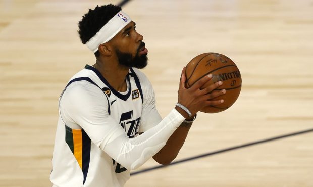 Utah Jazz guard Mike Conley. (Photo by Mike Ehrmann/Getty Images)...