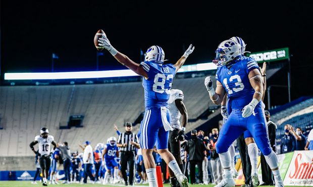 BYU TE Isaac Rex Records First Career Touchdown Catch