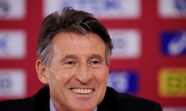 DOHA, QATAR - SEPTEMBER 26: IAAF President Lord Sebastian Coe reacts during a press conference prio...