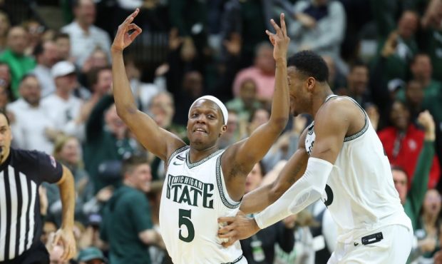 Michigan State point guard Cassius Winston (Photo by Gregory Shamus/Getty Images)...
