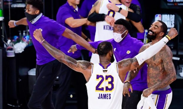 LeBron James of the Los Angeles Lakers (Photo by Douglas P. DeFelice/Getty Images)...