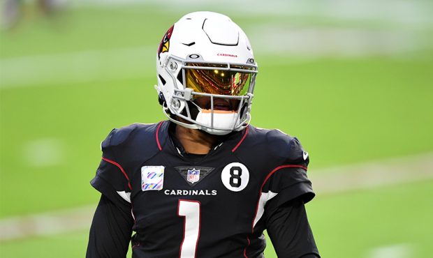 Kyler Murray #1 of the Arizona Cardinals warms up prior to a game against the Seattle Seahawks at S...