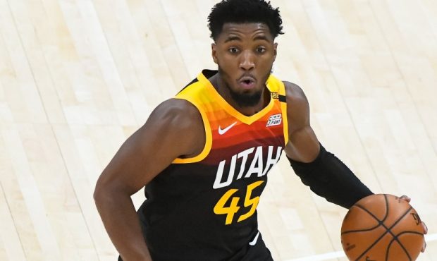 Donovan Mitchell of the Utah Jazz. (Photo by Alex Goodlett/Getty Images)...
