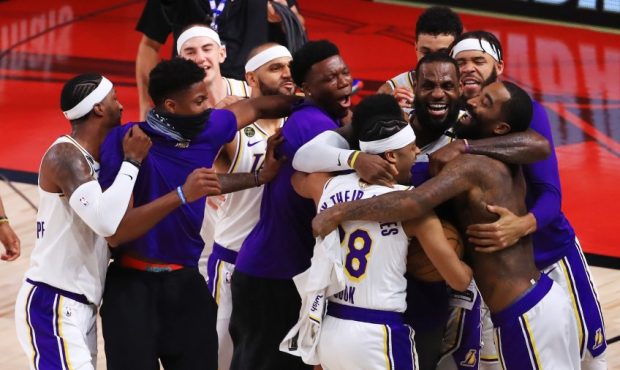 Los Angeles Lakers Celebrate Championship (Photo by Mike Ehrmann/Getty Images)...
