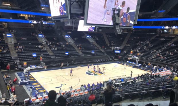 Vivint Arena partially filled due to COVID-19 NBA test protocol. (Photo: Ben Anderson/KSL Sports))...