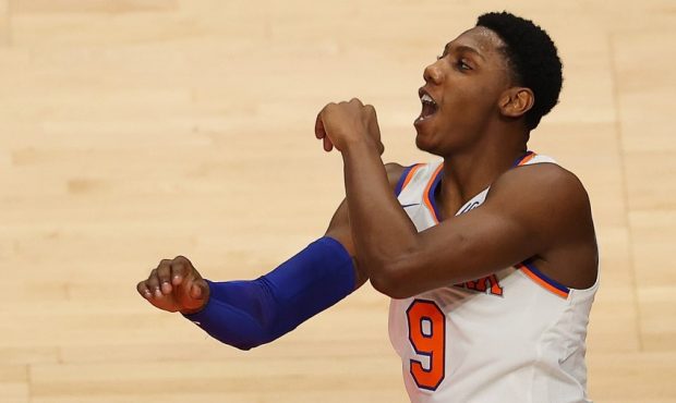 New York Knicks guard RJ Barrett (Photo by Kevin C. Cox/Getty Images)...