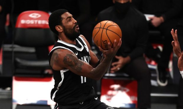 Brooklyn Nets guard Kyrie Irving (Photo by Al Bello/Getty Images)...