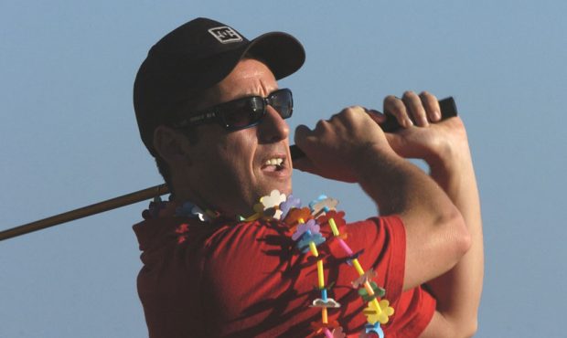 Actor Adam Sandler competes in the fourth annual First Hawaiian Bank's Pro-Junior Golf Challenge at...