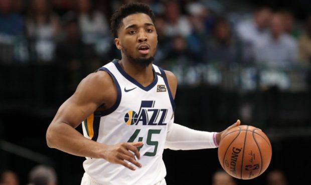 Donovan Mitchell of the Utah Jazz (Photo by Ronald Martinez/Getty Images)...