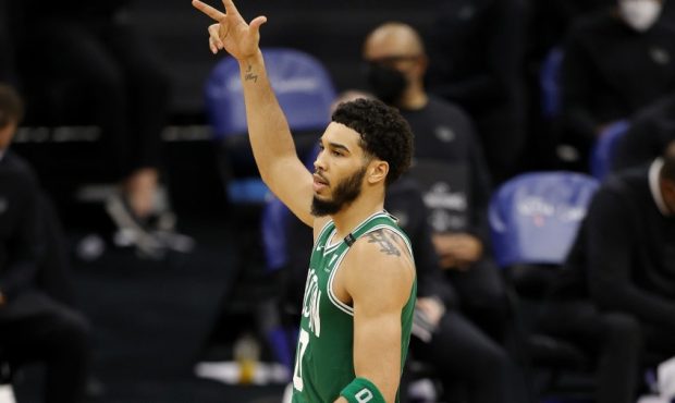 Boston Celtics forward Jayson Tatum (Photo by Ezra Shaw/Getty Images)...