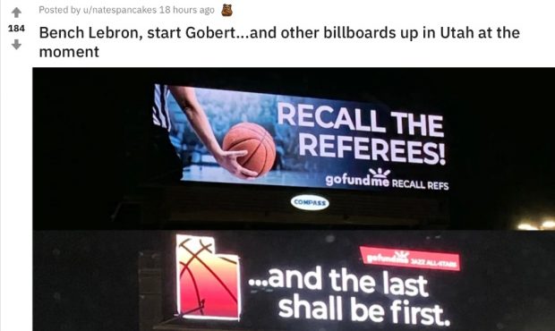 Anti-LeBron, Referee Billboards Go Up In Utah After Jazz All-Star Slander