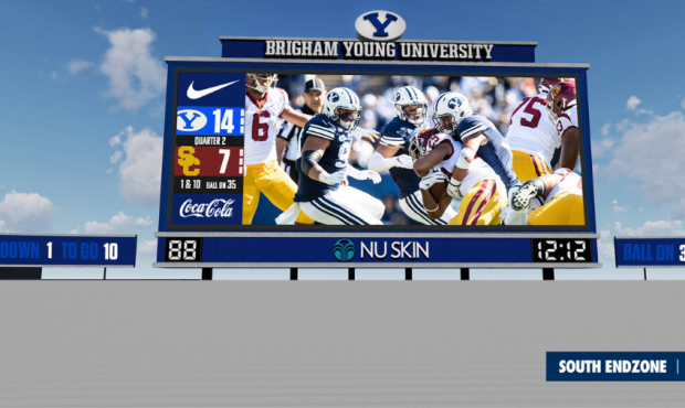 BYU - Scoreboard - LaVell Edwards...