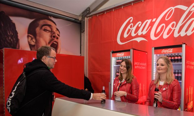 Coca-Cola bar in the tent prior the International Friendly between Germany and Argentina at Signal ...