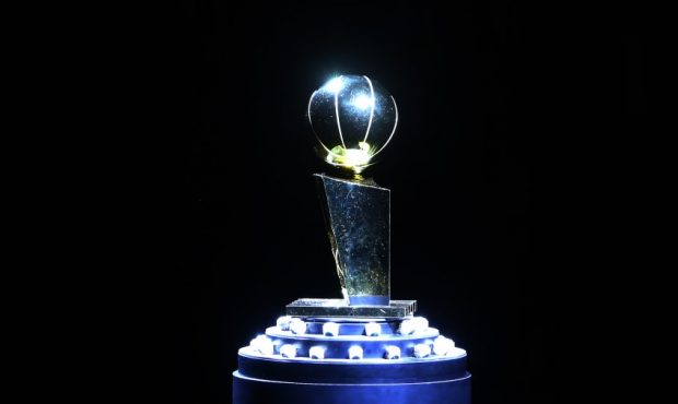 The Larry O'Brien Championship trophy for the NBA playoffs Photo by Vaughn Ridley/Getty Images)...