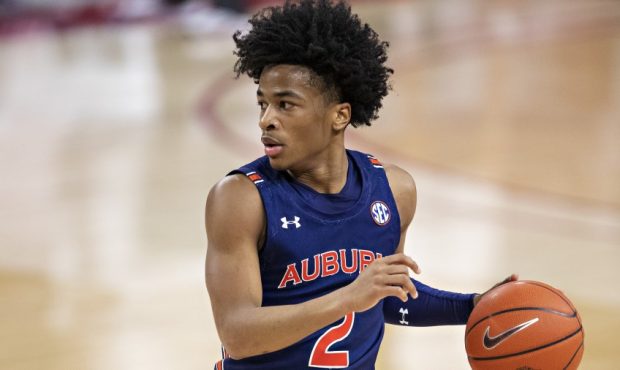 Auburn guard and NBA Draft prospect Sharife Cooper (Photo by Wesley Hitt/Getty Images)...