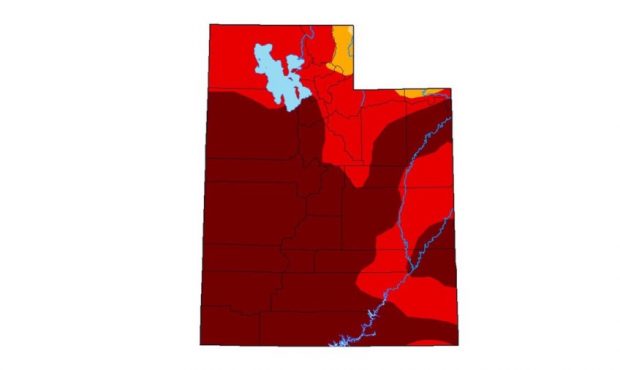 Utah drought map (Source: US Drought Monitor)...