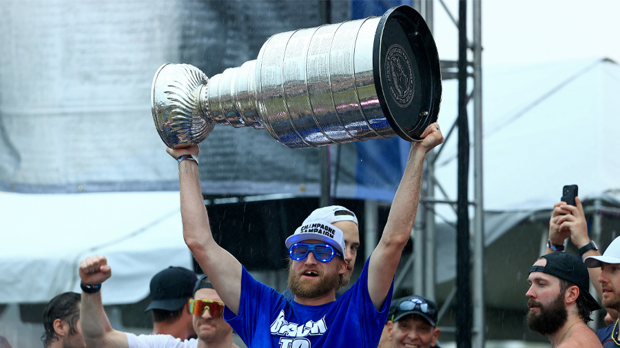 Stanley Cup dented during Lightning championship celebrations