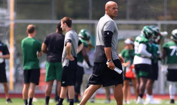 FLORHAM PARK, NJ - JULY 28: Head coach Robert Saleh of the New York Jets during morning practice at...