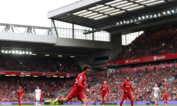 LIVERPOOL, ENGLAND - AUGUST 21: Trent Alexander-Arnold of Liverpool during the Premier League match...
