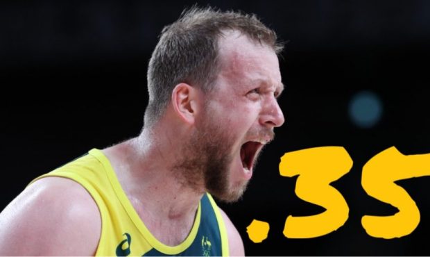 Utah Jazz guard Joe Ingles at the Olympics with the Australian National Team (Photo by Kevin C. Cox...