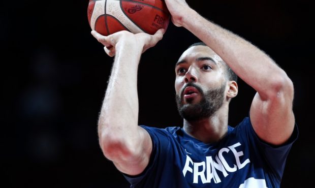 Utah Jazz center Rudy Gobert playing for France (Photo by Zhong Zhi/Getty Images)...
