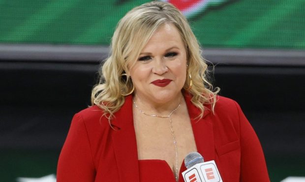Utah Jazz broadcaster Holly Rowe (Photo by Ethan Miller/Getty Images)...